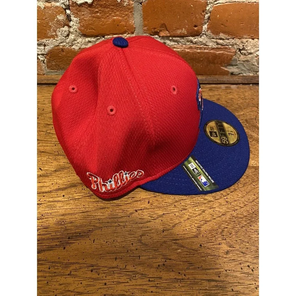 Era 59fifty Philadelphia Phillies Mlb Batting Practice Fitted New Hat Size 7 1/8